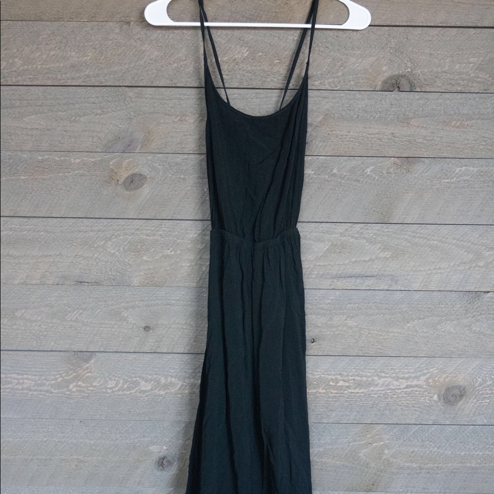 Long black dress with cross back